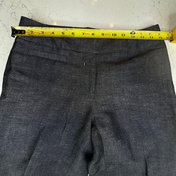 Kasper Cross Dye Linen Blend Dress Slacks Pants Size 4 Petite Black - Picture 8 of 12